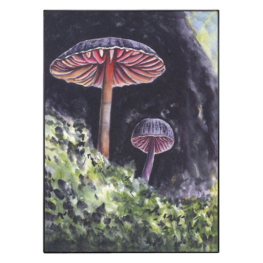 Orange-gilled Mushrooms Original Watercolor Print